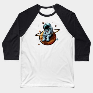 Astronaut Cartoon Baseball T-Shirt
